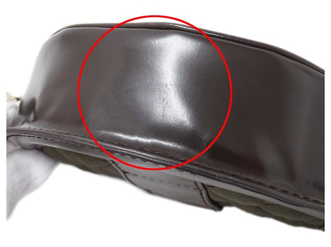 Borsa a tracolla Burberry in nylon kaki marrone Cachi - vista 10