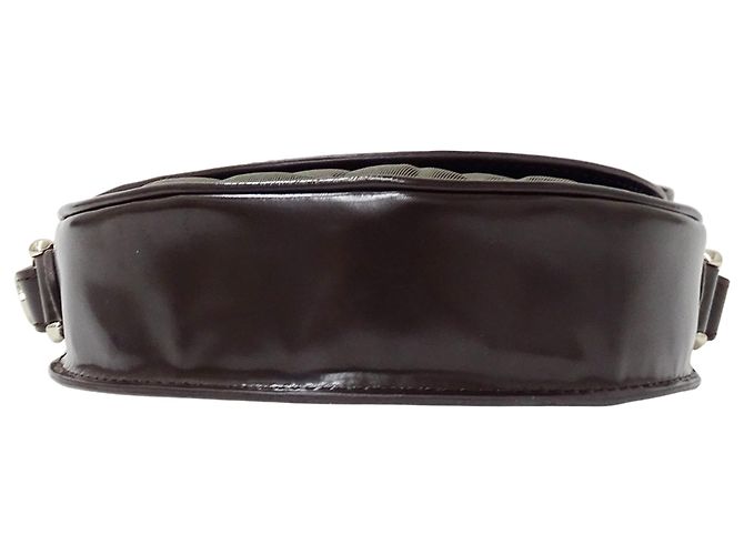 Borsa a tracolla Burberry in nylon kaki marrone Cachi - vista 3
