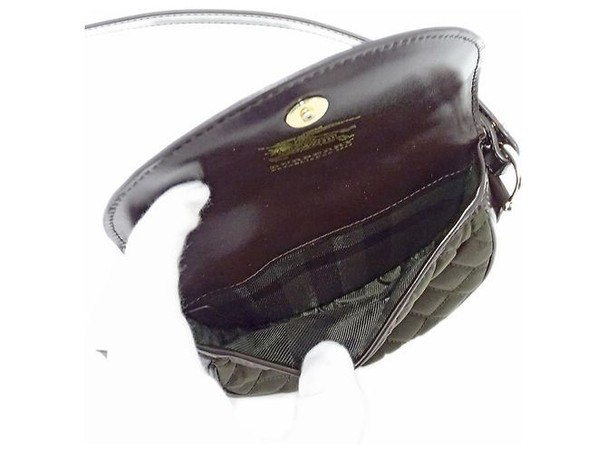 Borsa a tracolla Burberry in nylon kaki marrone Cachi - vista 5