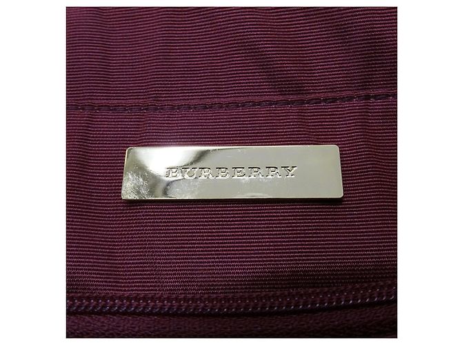 Borsa Tote Burberry in tela Beige Bordò - vista 6