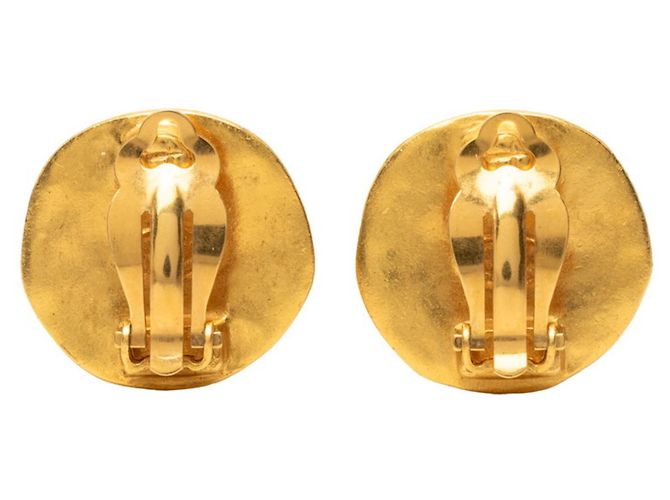 Chanel Vintage Coco Mark Clip-On Ohrringe Golden - Ansicht 2