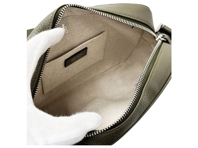 Borsa a tracolla in pelle verde Jimmy Choo Cachi - vista 5