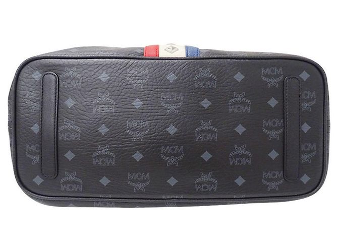 MCM Shopper aus beschichtetem Canvas Schwarz Mehrfarben - Ansicht 3