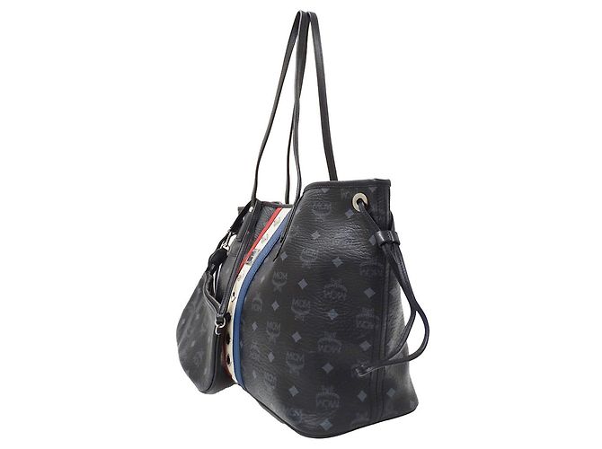 MCM Shopper aus beschichtetem Canvas Schwarz Mehrfarben - Ansicht 4