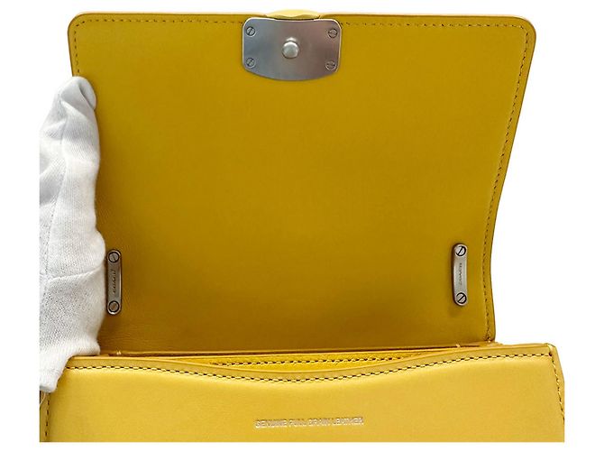 Bolso de hombro Coach de cuero amarillo - vista 5