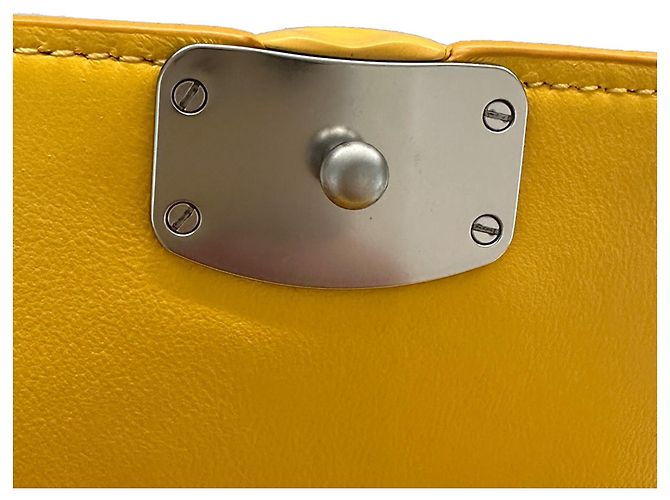 Bolso de hombro Coach de cuero amarillo - vista 7