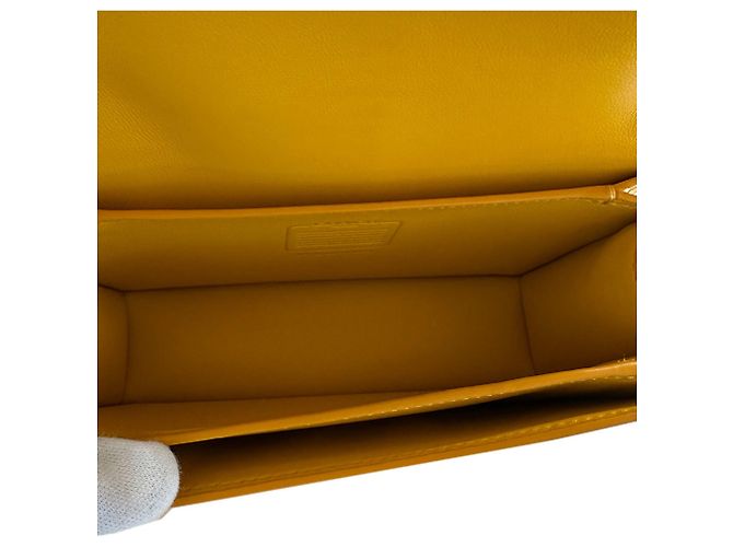 Bolso de hombro Coach de cuero amarillo - vista 8