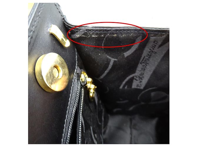 Borsa in pelle Salvatore Ferragamo Nero - vista 15
