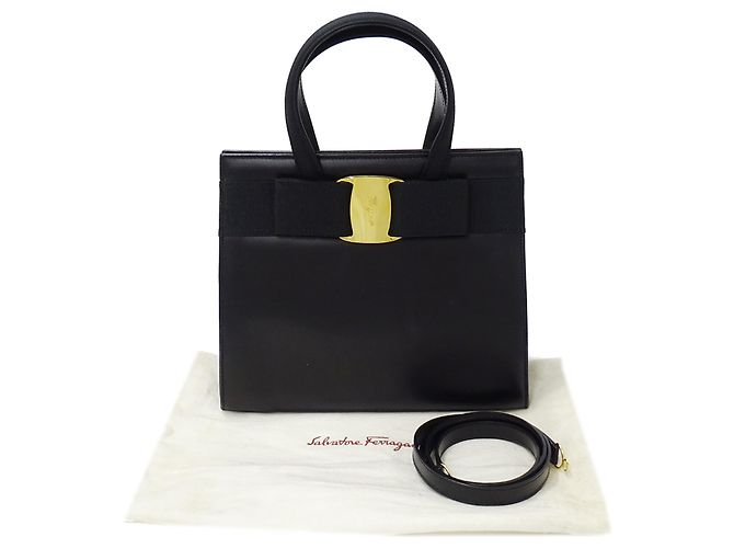 Borsa in pelle Salvatore Ferragamo Nero - vista 8