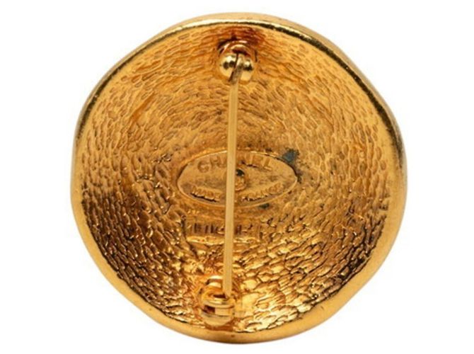 Spilla rotonda vintage Chanel 31 RUE CAMBON Cambon D'oro - vista 2