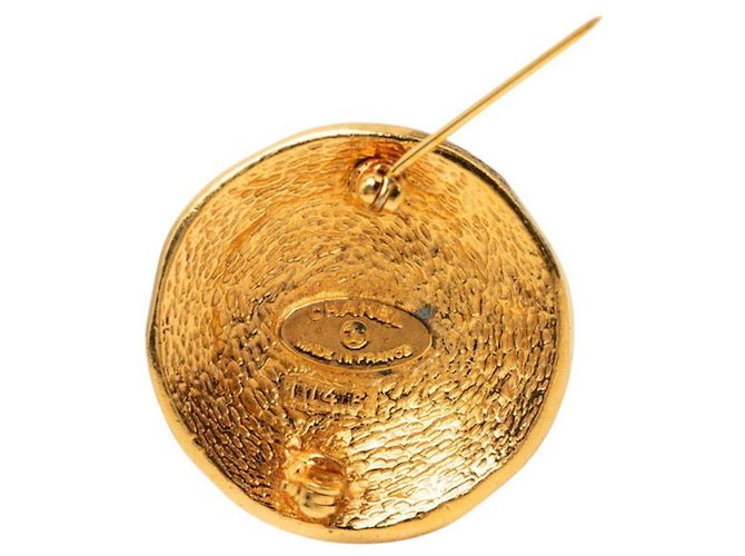 Spilla rotonda vintage Chanel 31 RUE CAMBON Cambon D'oro - vista 3