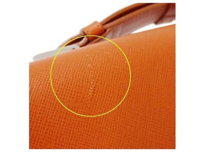 Burberry Schultertasche aus Leder Orange - Ansicht 10