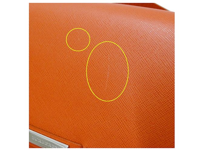 Burberry Schultertasche aus Leder Orange - Ansicht 11