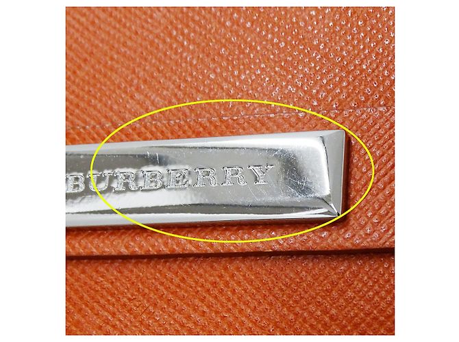 Burberry Schultertasche aus Leder Orange - Ansicht 13
