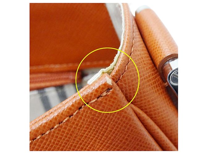 Burberry Schultertasche aus Leder Orange - Ansicht 15