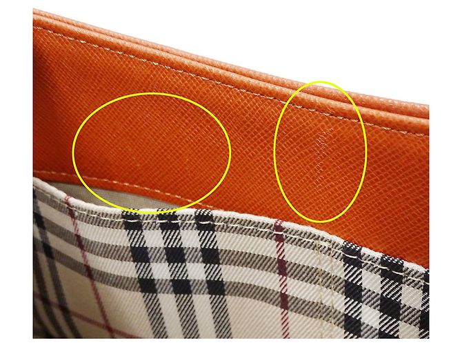 Burberry Schultertasche aus Leder Orange - Ansicht 16