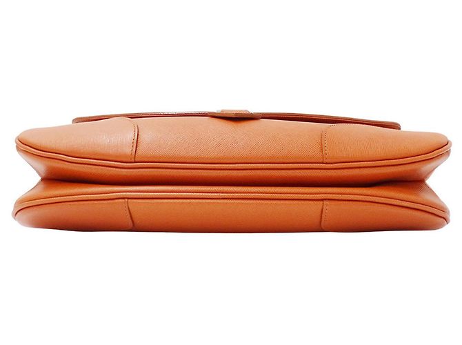 Burberry Schultertasche aus Leder Orange - Ansicht 3