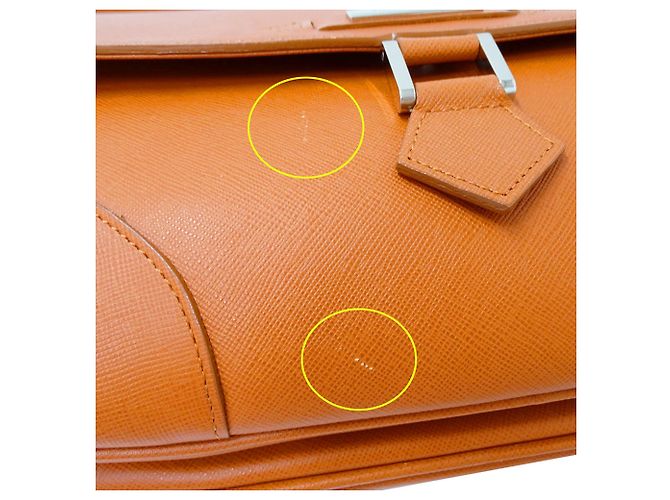 Burberry Schultertasche aus Leder Orange - Ansicht 8