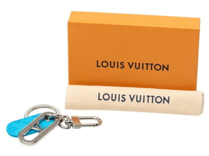 Louis Vuitton Keychain LV Signature Silvery Blue - view 6