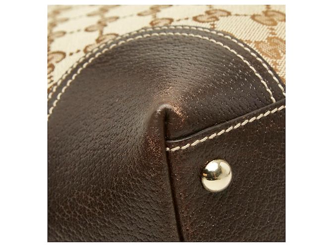 Borsa Tote Gucci GG Canvas Sherry Line Princy Marrone Beige - vista 5