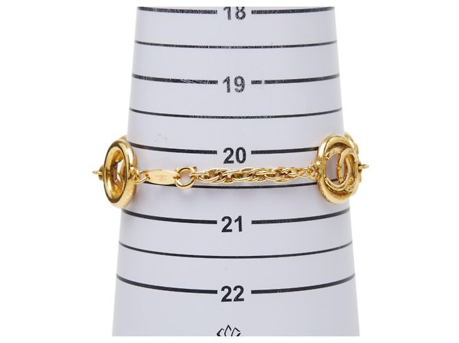 Bracciale a catena vintage Chanel Coco Mark D'oro - vista 7