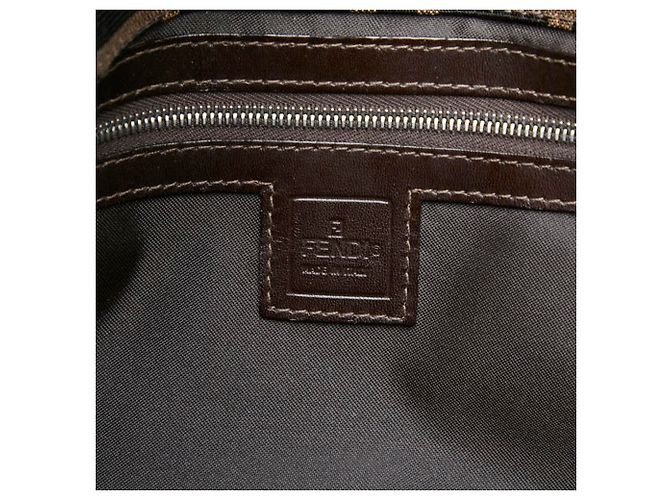 Bolsa Fendi Zucca em lona e couro marrom - vista 9