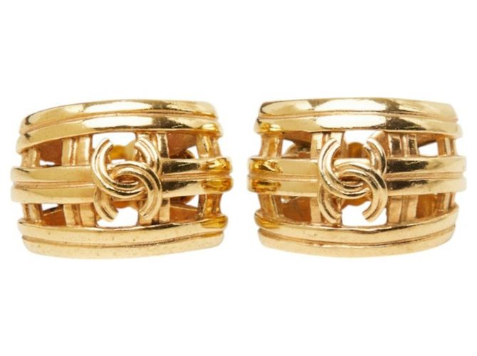Timeless Chanel Coco Mark Vintage Clip-On Ohrringe Golden - Ansicht 2