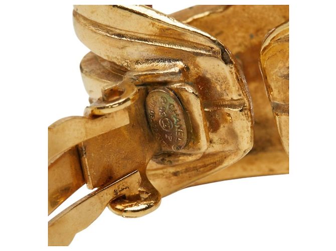 Timeless Chanel Coco Mark Vintage Clip-On Ohrringe Golden - Ansicht 4