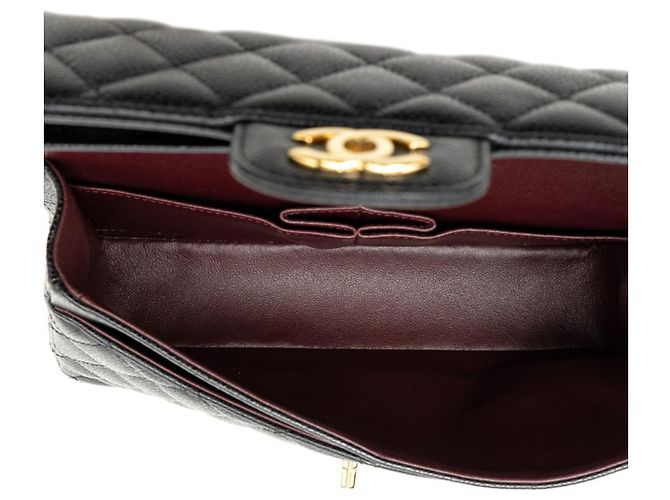Timeless Borsa a tracolla Chanel Matelassé Black Double Flap Nero - vista 4