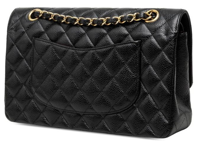 Chanel Matelassé 25 Coco Mark Double Flap Schultertasche mit Kette Schwarz - Ansicht 2