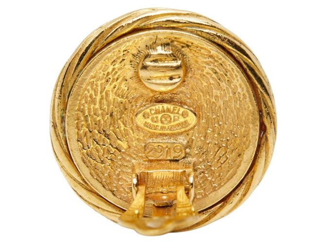Chanel Coco Mark Vintage Clip-On Ohrringe Golden - Ansicht 4
