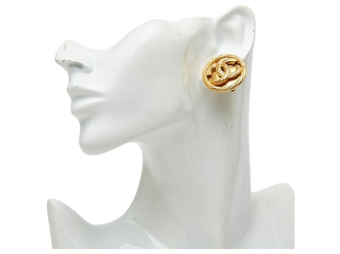 Chanel Coco Mark Vintage Clip-On Ohrringe Golden - Ansicht 5