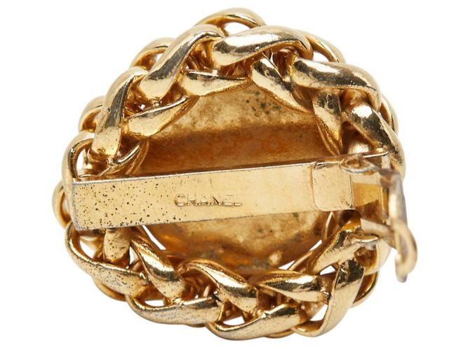 Orecchini a clip Chanel Coco Mark motivo stelo di riso placcati in oro D'oro - vista 4