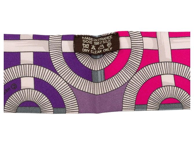 Hermès Pañuelo Hermes Twilly Eperon d'or Multicolor Púrpura - vista 4