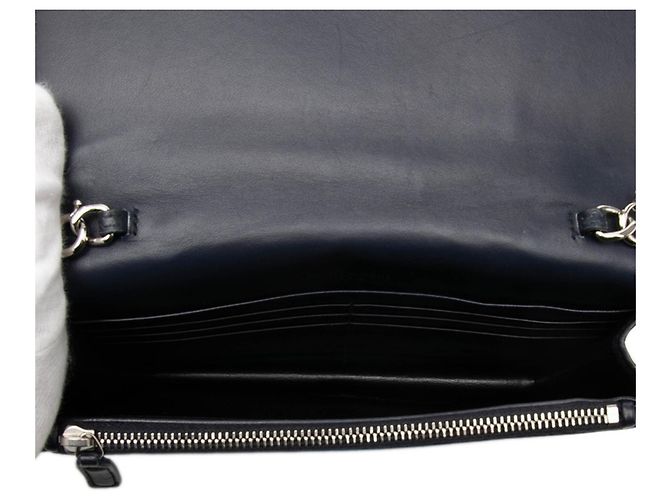 Autre Marque Borsa a tracolla con catena Saint Laurent YSL Kate Argento Blu navy - vista 4