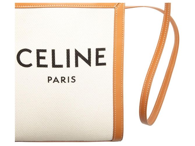 Céline Sac à main Celine Mini Vertical Cabas Marron - vue 5