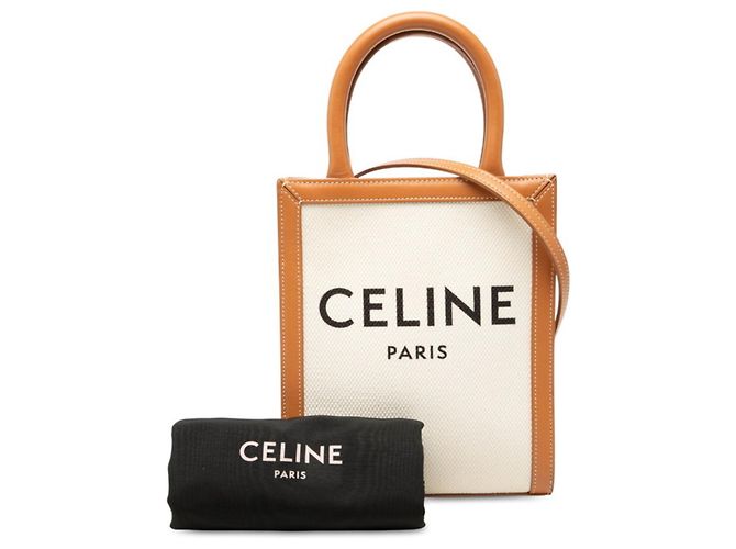 Céline Sac à main Celine Mini Vertical Cabas Marron - vue 7