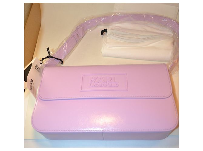 Borsa a tracolla Karl Lagerfeld in pelle vegana lavanda Porpora - vista 6