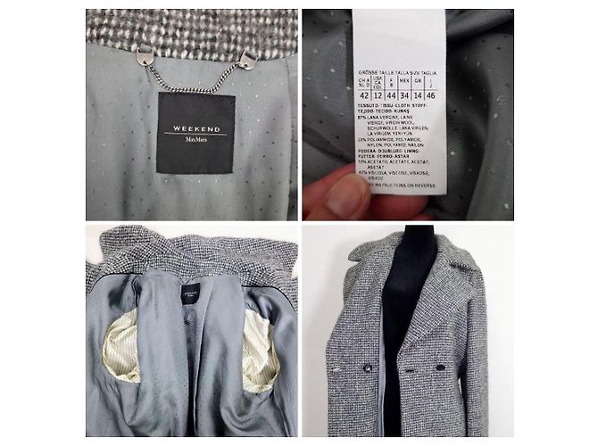 Casaco de lã cinza mescla Weekend Max Mara - vista 17