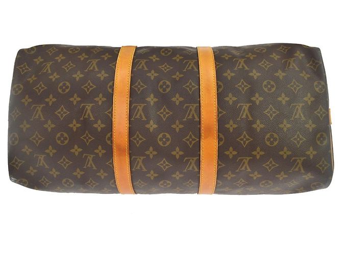 Louis Vuitton Keepall Bandouliere Monogram Canvas 55 Marron - vue 6