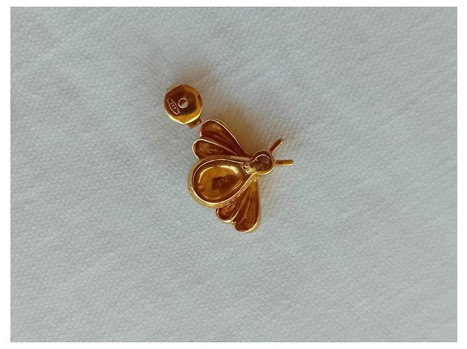 Spilla Ape Cartier 1990 Oro Giallo e Diamante Nero D'oro - vista 3