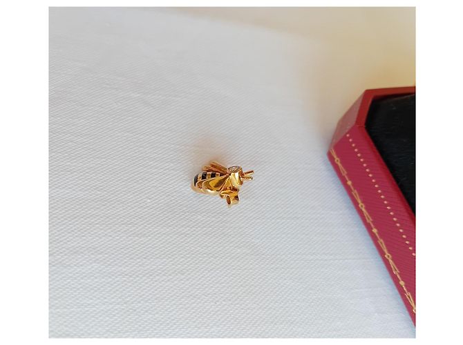 Spilla Ape Cartier 1990 Oro Giallo e Diamante Nero D'oro - vista 4