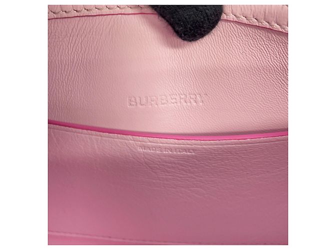 Borsa a tracolla con catena Burberry Olympia Mini Rosa - vista 13
