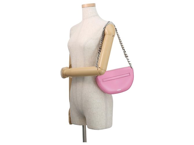 Borsa a tracolla con catena Burberry Olympia Mini Rosa - vista 4