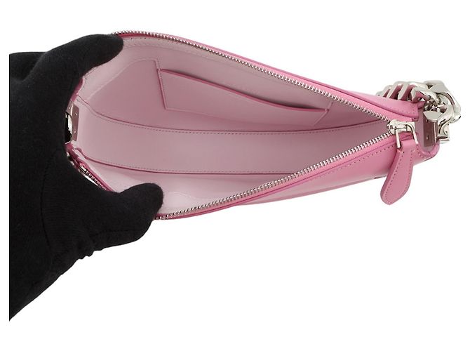 Borsa a tracolla con catena Burberry Olympia Mini Rosa - vista 5