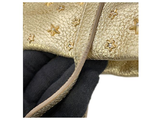 Jimmy Choo Mini Sara Star Studded Handtasche Golden - Ansicht 11