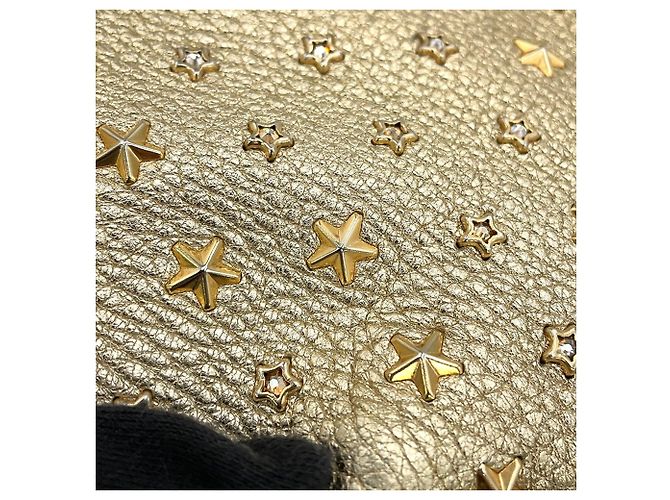 Jimmy Choo Mini Sara Star Studded Handtasche Golden - Ansicht 12