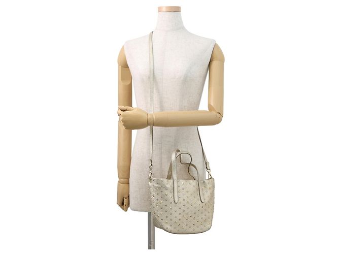 Jimmy Choo Mini Sara Star Studded Handtasche Golden - Ansicht 5