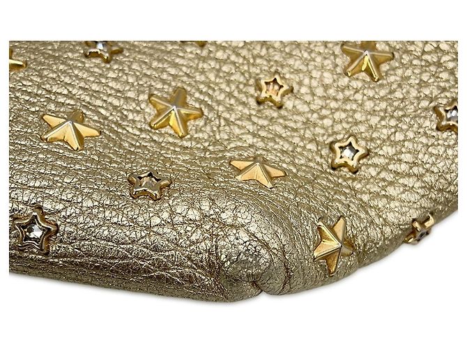 Jimmy Choo Mini Sara Star Studded Handtasche Golden - Ansicht 8