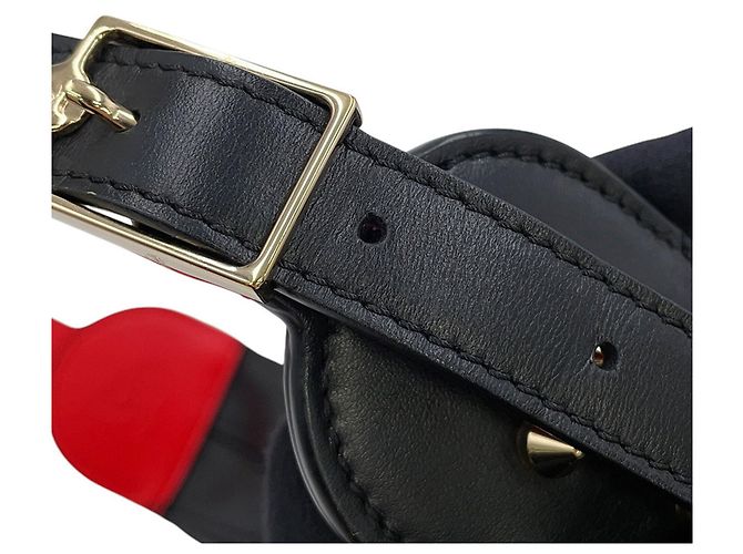 Borsa a tracolla in pelle Crow Sky di Christian Louboutin Nero Rosso - vista 11
